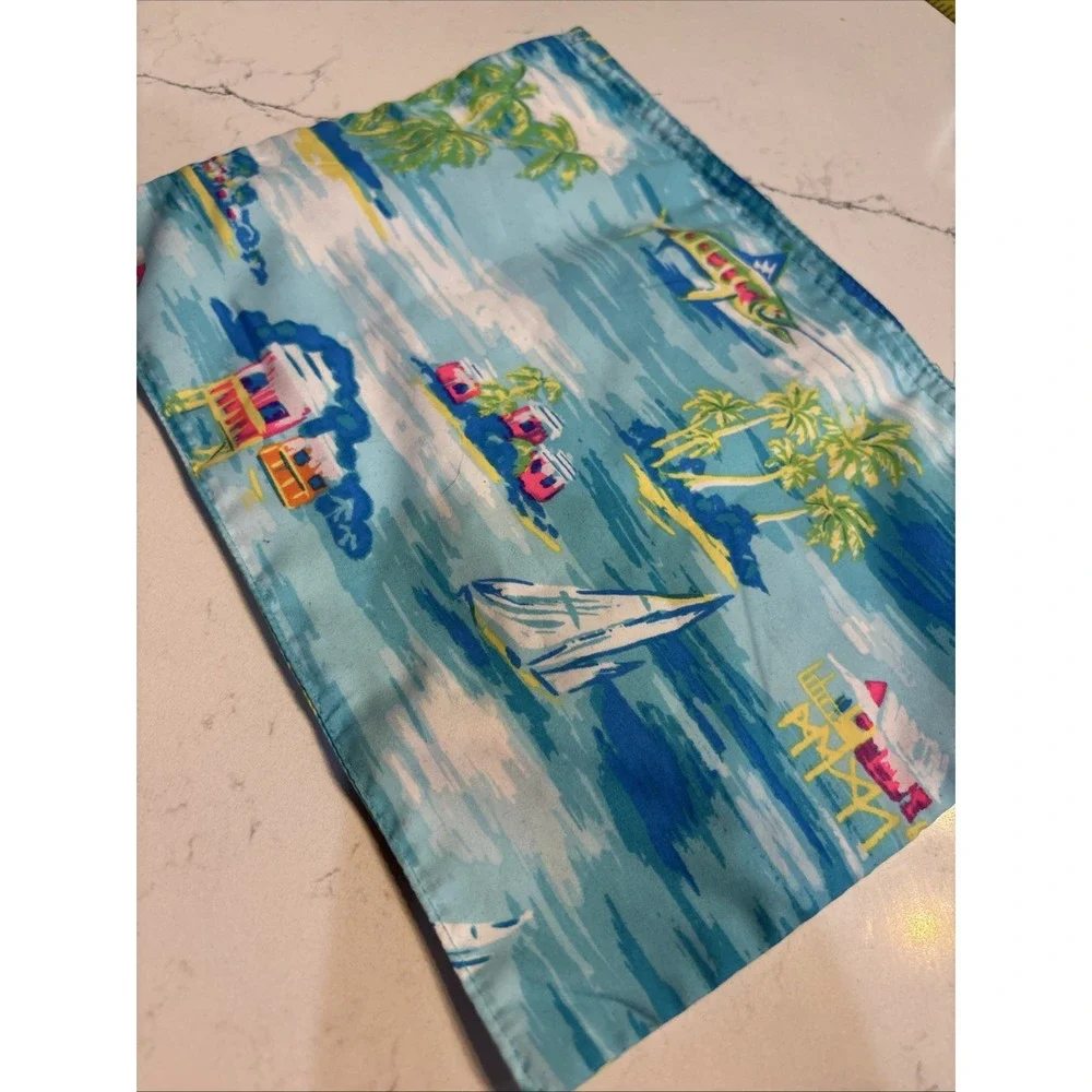 Vineyard Vines‎ Water Resistant Pouch Wet Bag Swim Suit Bag Fishing Lures Blue